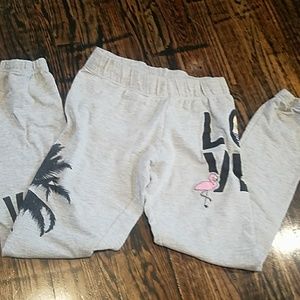 palm tree grey joggers